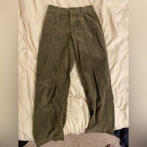 Women’s Olive Corduroy Pants